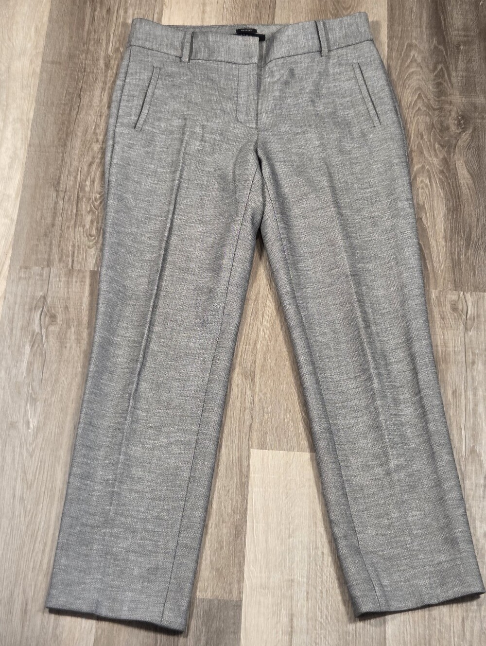 Womens Pants-TALBOTS-gray/black cotton stretch "Newport" straight leg-2